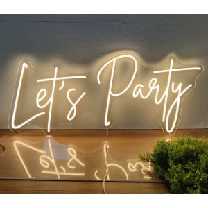   Let’s Party LED neon felirat – Látványos dekoráció partikra és esküvőkre